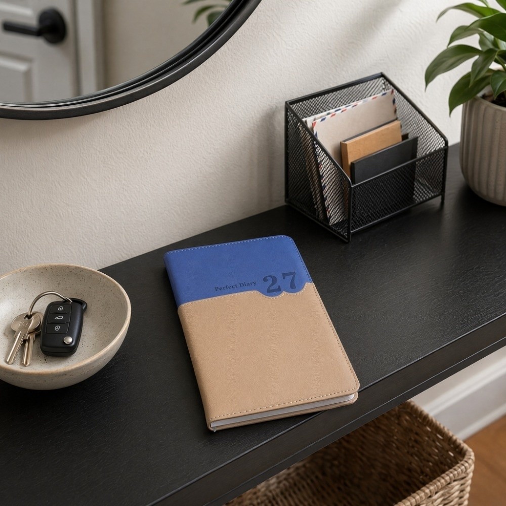 Leather Work Diary Covers - Agenda per il Lavoro d'Ufficio 2027,
